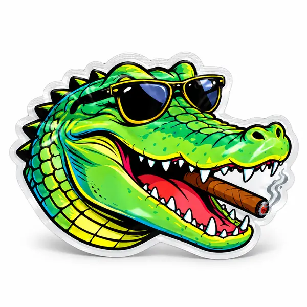 Style reference S37: Crocodile silhouette