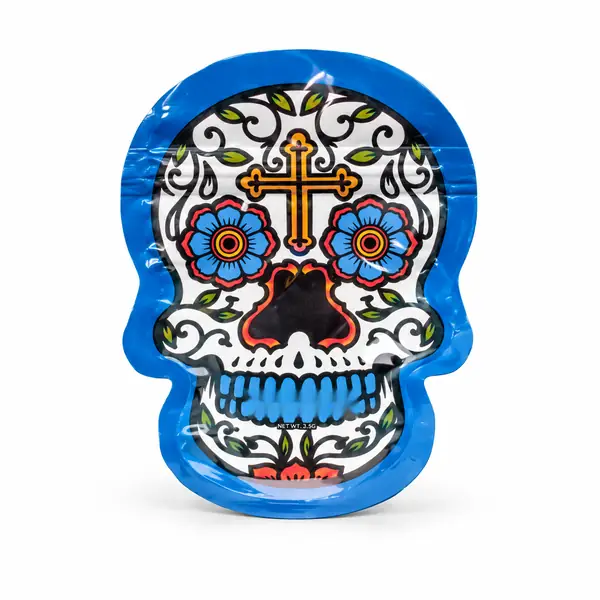 Style reference S73: Blue floral skull